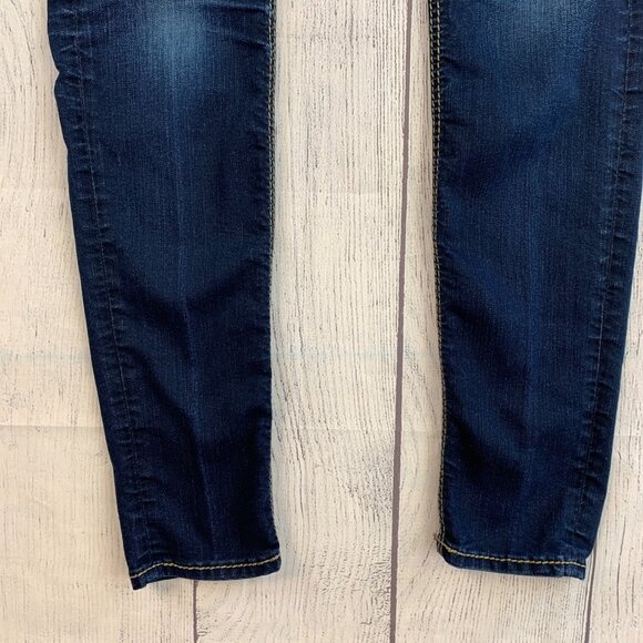 Silver Jeans Suki sz 28 Mid Super Skinny Dark Wash Inseam 30.5" - Picture 5 of 13